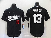 Dodgers 13 Max Muncy Black 2020 Nike Cool Base Jersey,baseball caps,new era cap wholesale,wholesale hats